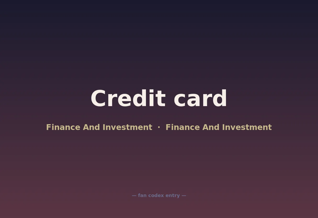 Credit card