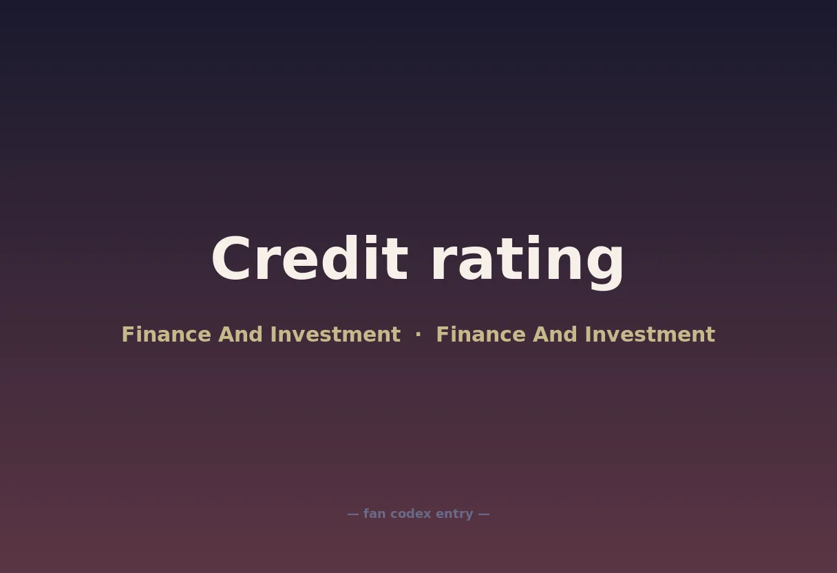 Credit rating
