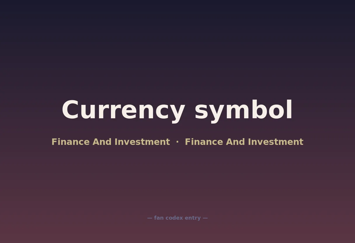 Currency symbol