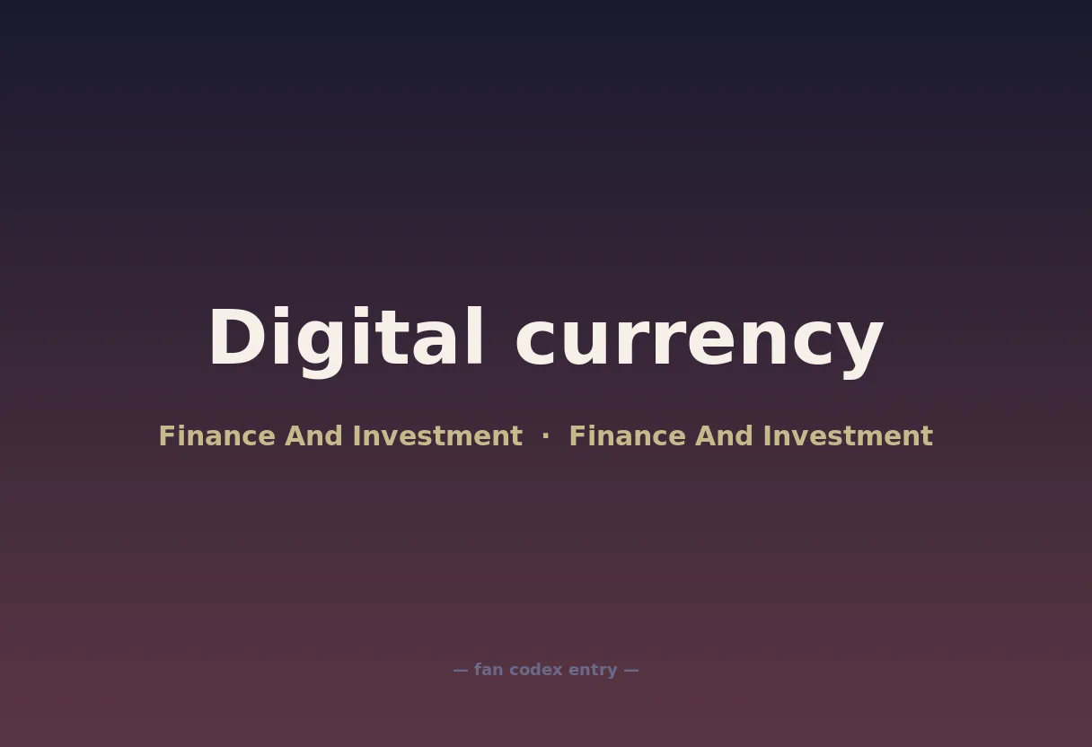 Digital currency